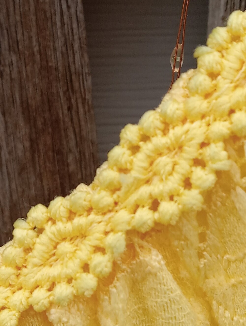 Signature by Robbie Bee Yellow Tiered Gauze and Lace Sundress, L - Picture 2 of 6